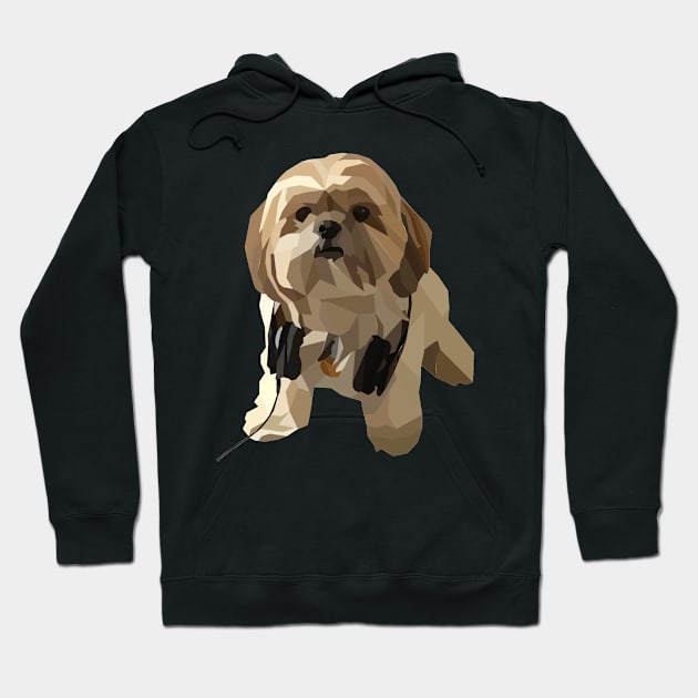 Shitzu Awesome dog geometric Hoodie by jrepkin